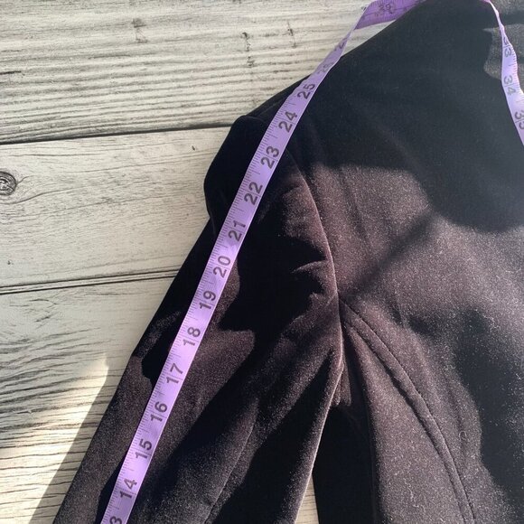 William Rast Black Velvet Fitted Structured Blazer Jacket - Picture 14 of 14